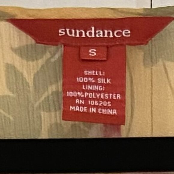 Sundance 100% Silk Yellow Long Sleeve Floral Boho Button Front Dress Size Small - Picture 6 of 13